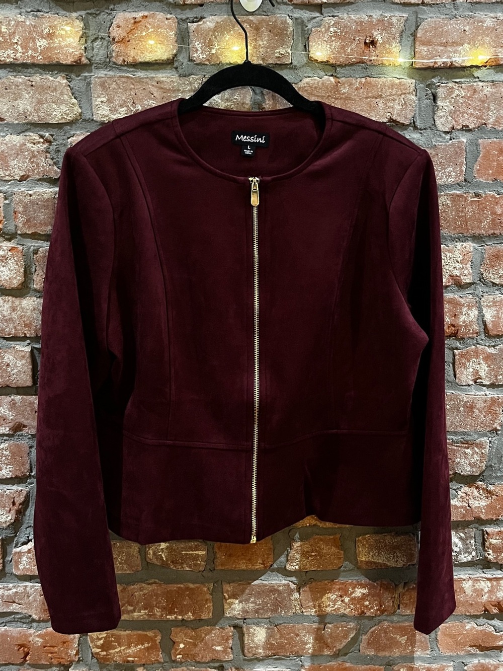 Macy’s Women's Burgundy Zip-Front Jacket NWOT